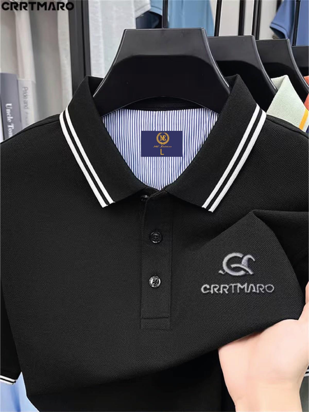 Super Premium PK Cotton Polo Shirt [C- Black Color]