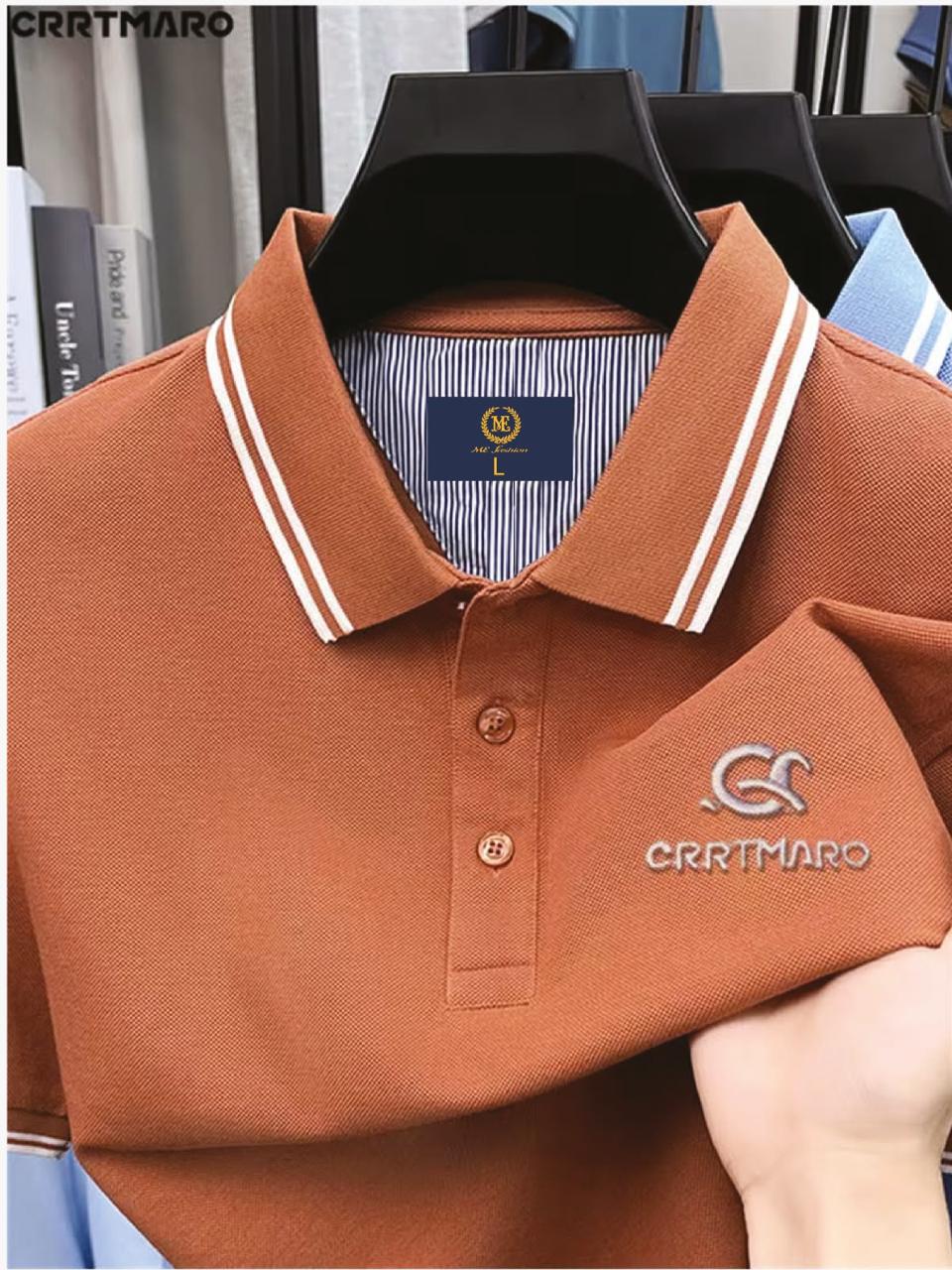 Super Premium PK Cotton Polo Shirt [C- Burnt Orange Color]